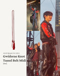 [Pre-Order] Gwidorae Knot Tassel Belt Midi (Red) Official