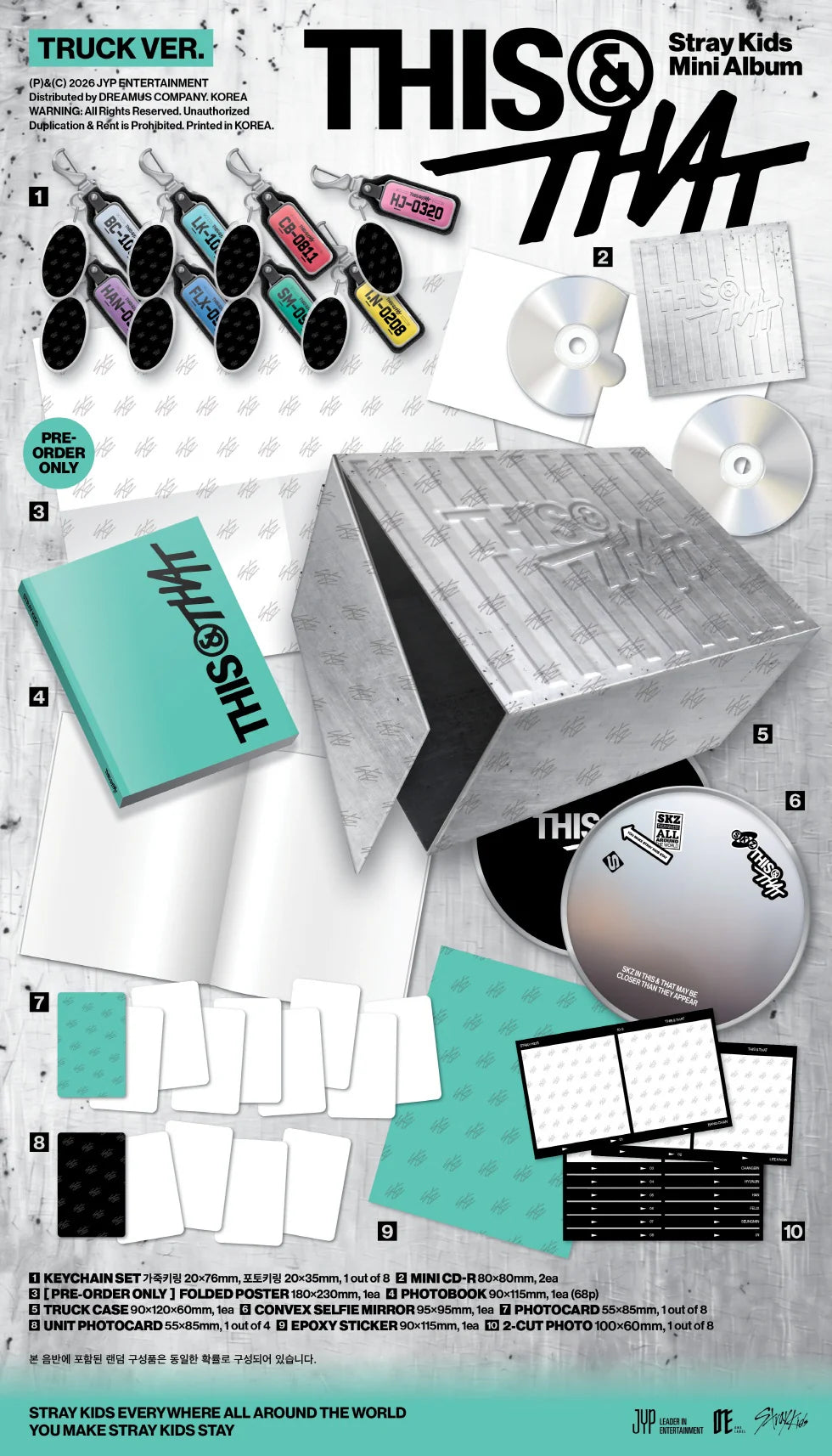 [PRE-ORDER] STRAY KIDS - [THIS & THAT] 10th Mini Album TRUCK Version