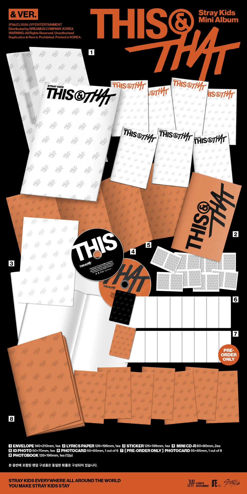 [PRE-ORDER] STRAY KIDS - [THIS & THAT] 10th Mini Album & RANDOM Version